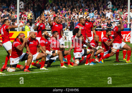 Gloucester, Royaume-Uni. 19 Sep, 2015. Coupe du Monde de Rugby. Les Tonga contre la Géorgie. Credit : Action Plus Sport/Alamy Live News Banque D'Images