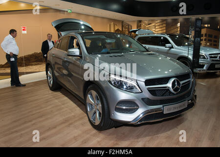 Salon international de l'automobile de Francfort (IAA) 2015. GLE Mercedes-Benz 350 D 4MATIC Banque D'Images