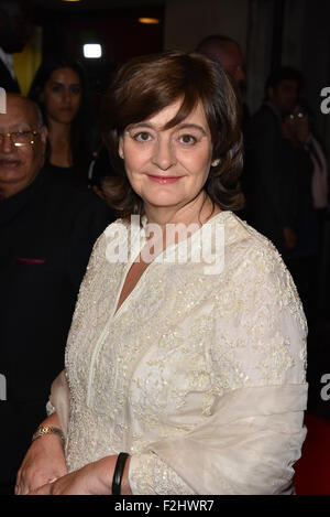 Londres, Royaume-Uni. 18 Septembre, 2015. Cherie Blair, président de la Fondation Loomba assiste à l'asiatique le 15 Achievers Awards 2015 avec Grosvenor House Hotel, Londres. Credit : Voir Li/Alamy Live News Banque D'Images