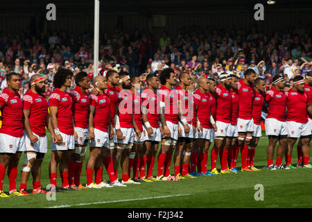 Gloucester, Royaume-Uni. 19 Sep, 2015. Coupe du Monde de Rugby. Les Tonga contre la Géorgie. Credit : Action Plus Sport/Alamy Live News Banque D'Images