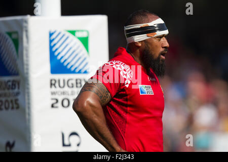 Gloucester, Royaume-Uni. 19 Sep, 2015. Coupe du Monde de Rugby. Les Tonga contre la Géorgie. Credit : Action Plus Sport/Alamy Live News Banque D'Images