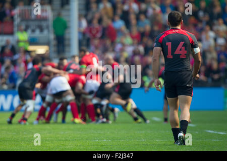 Gloucester, Royaume-Uni. 19 Sep, 2015. Coupe du Monde de Rugby. Les Tonga contre la Géorgie. Credit : Action Plus Sport/Alamy Live News Banque D'Images