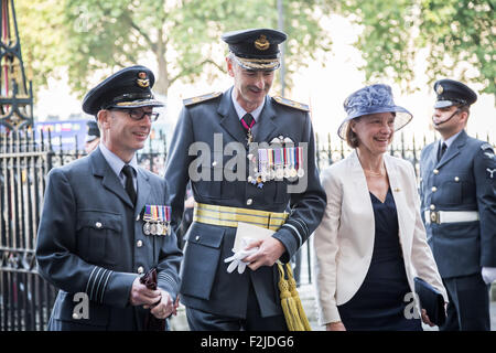 Londres, Royaume-Uni. 20 Septembre, 2015. Les anciens combattants, au service du personnel militaire et vous assister à la bataille d'Angleterre Service de remerciement à Church House, Westminster Crédit : Guy Josse/Alamy Live News Banque D'Images