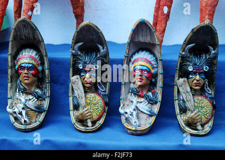 Sculpture indienne rouge Banque D'Images