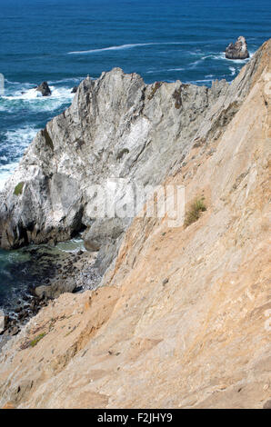 Bodega head Peninsula au large de la côte pacifique de la Californie et rive rocheuse de Sonoma Coast state park Banque D'Images