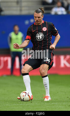 Hambourg, Allemagne. 19 Sep, 2015. Alexander Meier de Francfort en action au cours de la Bundesliga match de foot entre Hambourg SV et de l'Eintracht Francfort à Hambourg, Allemagne, 19 septembre 2015. Photo : DANIEL REINHARDT/dpa/Alamy Live News Banque D'Images