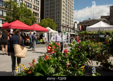 L'Union Square Market vente de produits agricoles à Manhattan, New York City, New York State, USA Banque D'Images