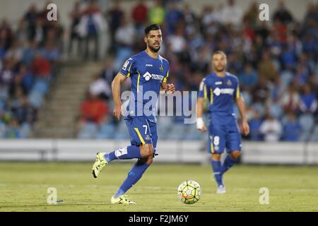 Getafe, Espagne. 18 Sep, 2015. Angel Lafita (Getafe) Football/soccer : espagnol 'Liga BBVA' match entre Getafe 1-0 Malaga CF au Coliseum Alfonso Perez de Getafe, Espagne . © Kawamori Mutsu/AFLO/Alamy Live News Banque D'Images