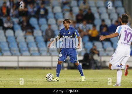 Getafe, Espagne. 18 Sep, 2015. Damian Suarez (Getafe) Football/soccer : espagnol 'Liga BBVA' match entre Getafe 1-0 Malaga CF au Coliseum Alfonso Perez de Getafe, Espagne . © Kawamori Mutsu/AFLO/Alamy Live News Banque D'Images