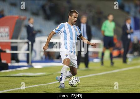 Getafe, Espagne. 18 Sep, 2015. Duda (Malaga) Football/soccer : espagnol 'Liga BBVA' match entre Getafe 1-0 Malaga CF au Coliseum Alfonso Perez de Getafe, Espagne . © Kawamori Mutsu/AFLO/Alamy Live News Banque D'Images