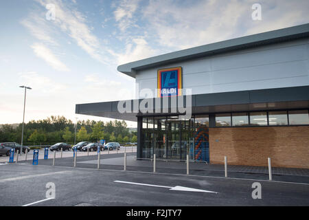 Magasin Aldi à Blackwood, Galles du Sud. Banque D'Images