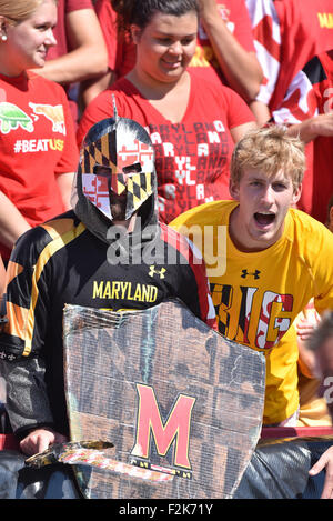 College Park, Maryland, USA. 19 Sep, 2015. Les Maryland Terrapins sections étudiant est congédié avant d'un jeu joué à un seul champ à Capital Byrd Stadium à College Park, MD. Le Maryland beat South Florida 35-17 © Ken Inness/ZUMA/Alamy Fil Live News Banque D'Images