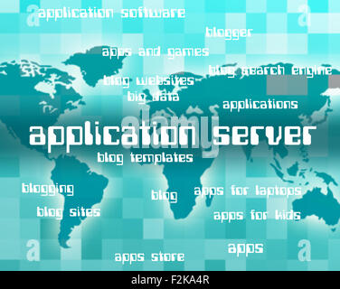 Application Server représentant les serveurs et sert au service Banque D'Images