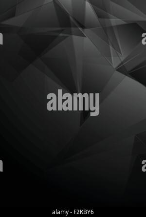 Noir foncé poly faible tech design. Vector background Illustration de Vecteur