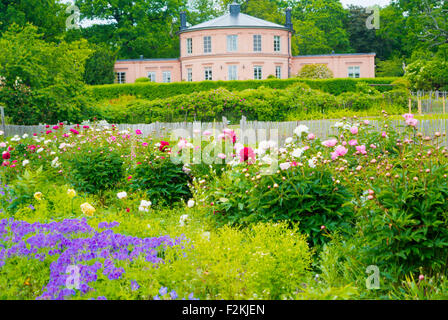 Rosendals Trädgård, jardins Rosendal, avec la maison du jardin, l'île de Djurgården, Stockholm, Suède Banque D'Images