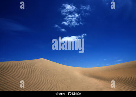 Des dunes, des dunes de sable de Maspalomas, la formation des nuages, des structures dans le sable, réserve naturelle, Gran Canaria, Îles Canaries, Espagne Banque D'Images