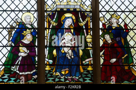 La Norfolk ; ST.Sainte-hélène RANWORTH ; NATIVITÉ VITRAUX Banque D'Images