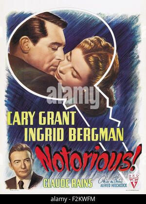 Affiche de film - notoire Banque D'Images