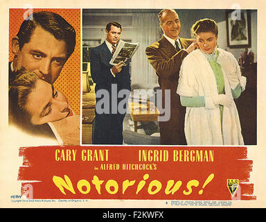 Affiche de film - notoire Banque D'Images