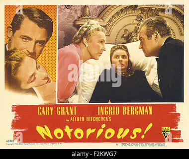 Affiche de film - notoire Banque D'Images