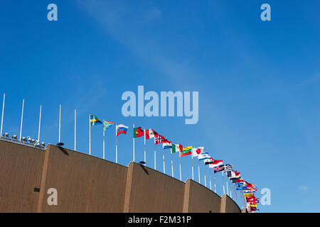 Le stade olympique d'Helsinki, Finlande Banque D'Images