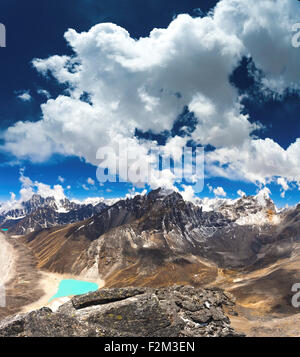Les lacs Gokyo au Népal Banque D'Images