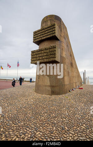 Omaha Beach à Colleville-sur-Mer Normandie France Banque D'Images