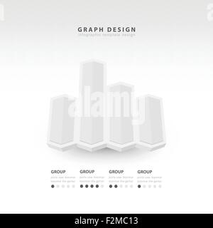 Flèche blanche 3d'infographies balance des couleurs Illustration de Vecteur