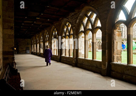 Le Cloître de la cathédrale de Durham. Durham, England, UK. Banque D'Images