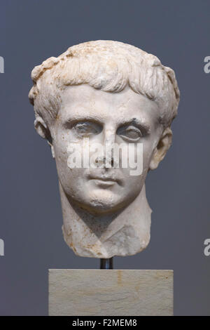 Berlin. L'Allemagne. Portrait de Drusus, l'Aîné 25-50 AD, Altes Museum. Banque D'Images