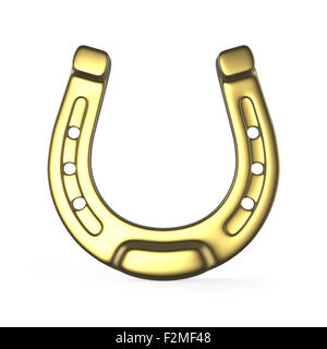 Golden Horseshoe. 3D illustration isolé sur fond blanc Banque D'Images