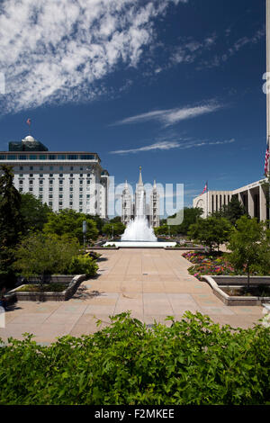 Salt Lake City, Utah - le temple mormon de Temple Square. Banque D'Images