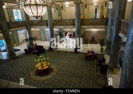 Salt Lake City, Utah - le hall de la Joseph Smith Memorial Building à Temple Square. Banque D'Images