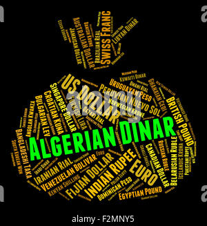 Dinar algérien sens service de change et de Dinars Banque D'Images