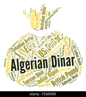 Dinar algérien sens service de change et des billets Banque D'Images
