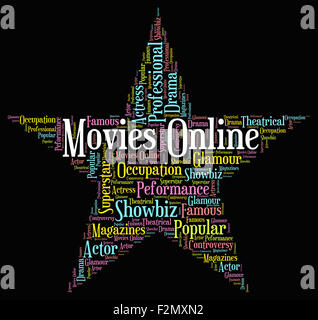 Films en ligne représentant World Wide Web et de films Banque D'Images