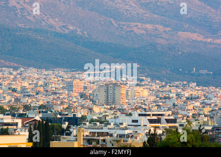 Le mont Hymette, Athènes, Grèce, connu localement sous le nom de 'crazy mountain' (Trellós Trellóvouno /) Banque D'Images