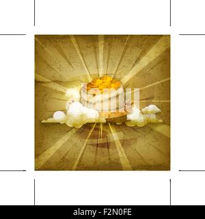Sac d'argent, old style vector background Illustration de Vecteur