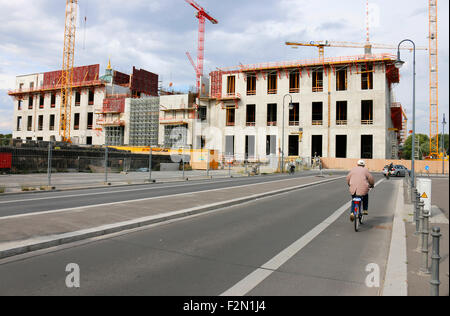 Die Baustelle, Stadtschlosses des Berliner Schlossplatz, Berlin-Mitte. Banque D'Images