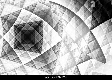 Résumé motif symétrique avec des carrés et des triangles Banque D'Images