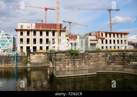 Die Baustelle, Stadtschlosses des Berliner Schlossplatz, Berlin-Mitte. Banque D'Images