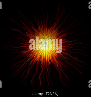 Résumé fond psychédélique de formes et de motifs Banque D'Images