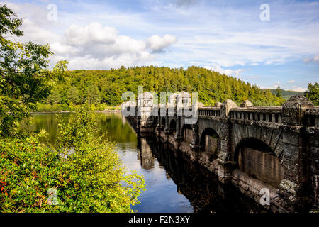 Le barrage du lac Vyrnwy est, Pays de Galles, Royaume-Uni, Banque D'Images