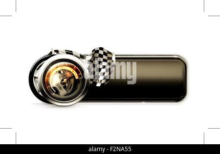 Bannière de course Illustration de Vecteur