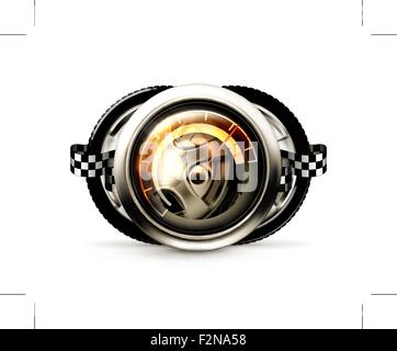 Bannière de course Illustration de Vecteur