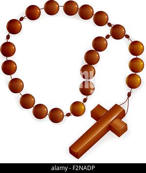Chapelet et Croix, vector Illustration de Vecteur