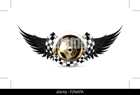 Emblème de la course Illustration de Vecteur