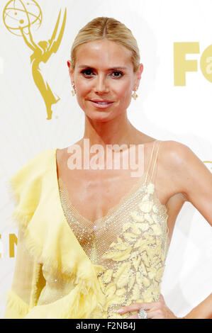 Los Angeles, Californie. 20 Sep, 2015. Heidi Klum assiste à la 67e assemblée annuelle Primetime Emmy Awards au Théâtre de Microsoft le 20 septembre 2015 à Los Angeles, Californie./photo alliance © dpa/Alamy Live News Banque D'Images