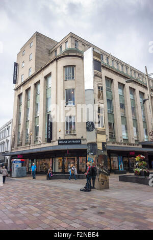 Binns bâtiment maintenant House of Fraser store intégré 1950 l'architecture de style Art déco dans le centre de Middlesbrough Cleveland UK Banque D'Images