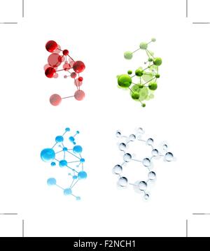 Set de molécules Illustration de Vecteur